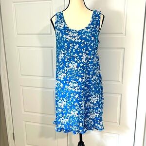 Draper James Blue and White Sleeveless Chemise